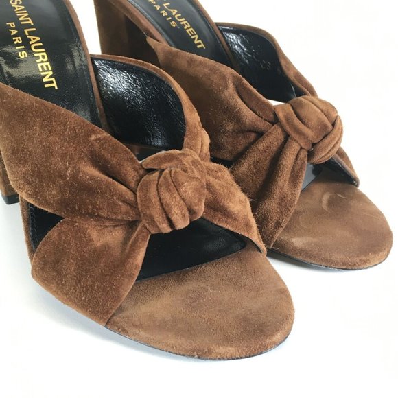 Saint Laurent (YSL) Loulou Knot Sandals Sz 37 - Picture 6 of 8